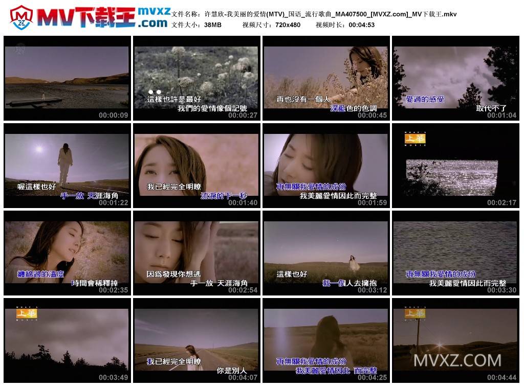许慧欣-我美丽的爱情(MTV)_国语_流行歌曲_MA407500